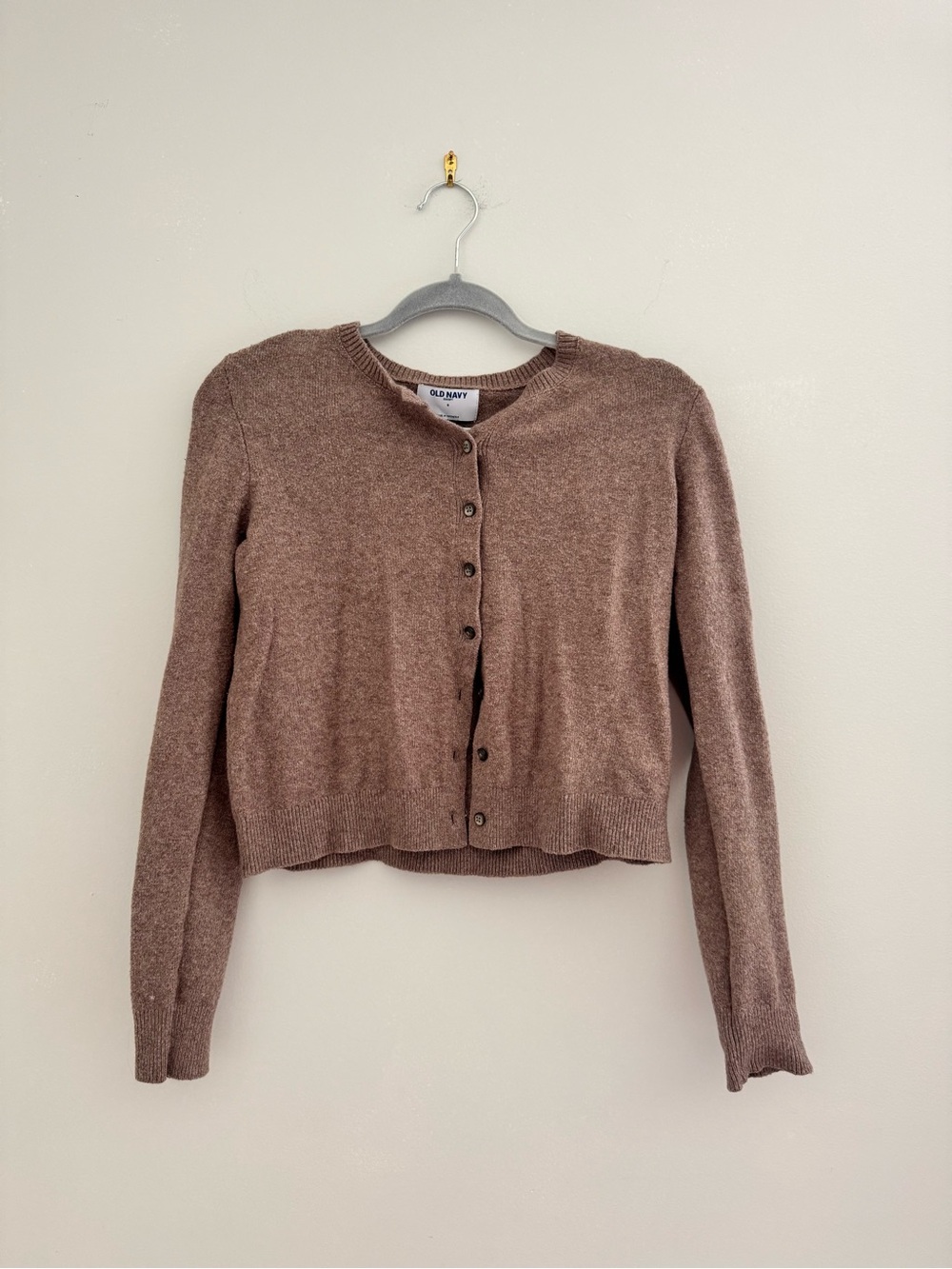 Old Navy Women's Cropped Button-Front Cardigan - Mauve